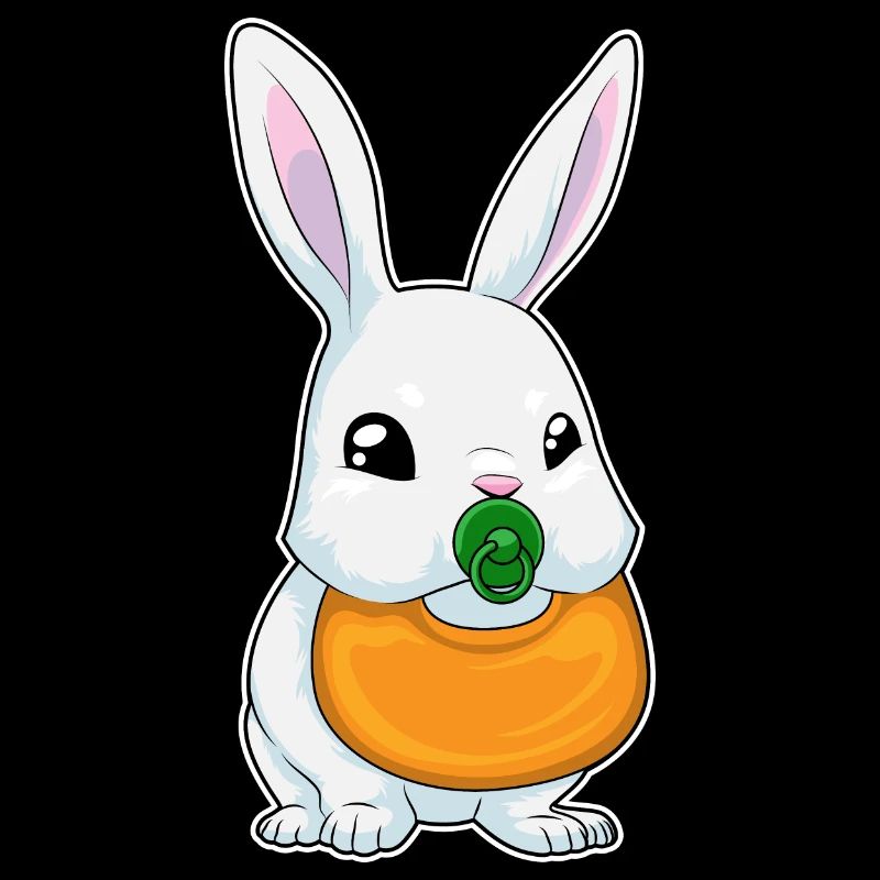 Bunny bib pacifier