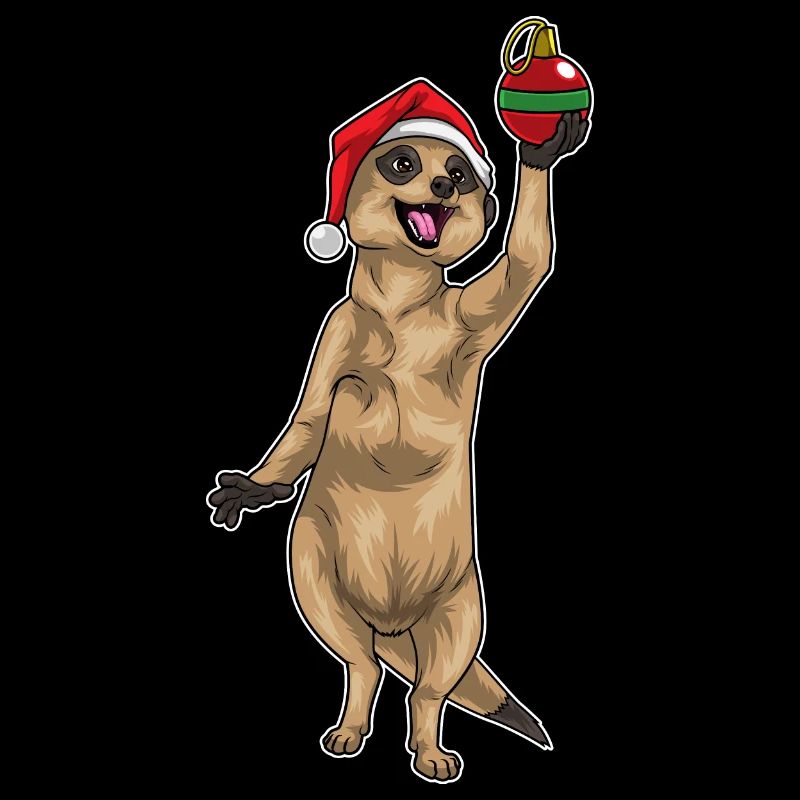 Erdmännchen Weihnachten Weihnachtskugel