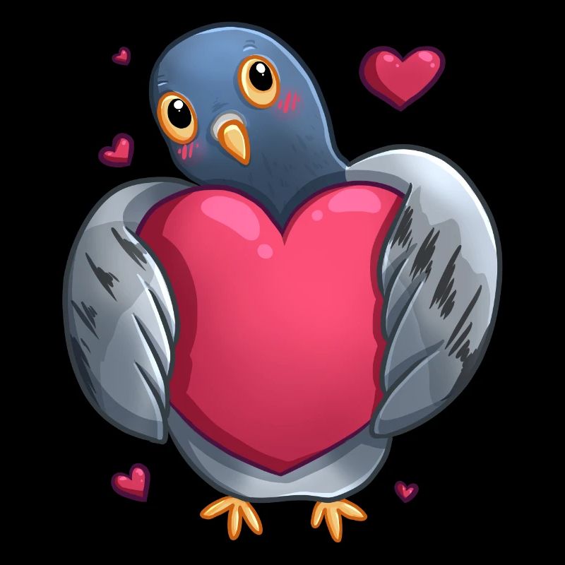Pigeon with Heart - Gift Idea