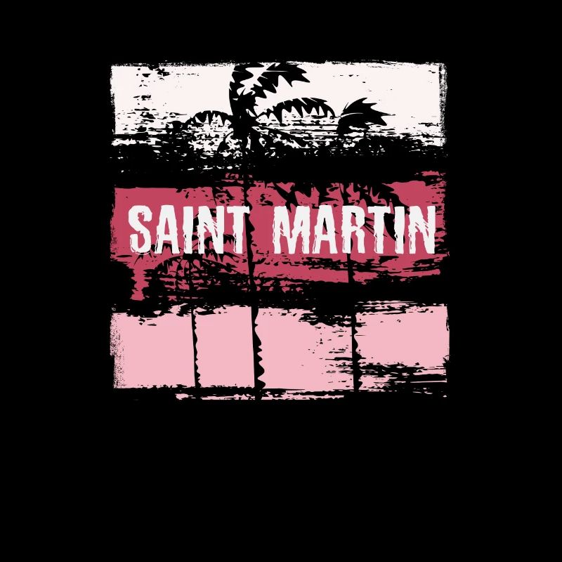 Saint Martin Vacation Souvenir Abstract Artistic