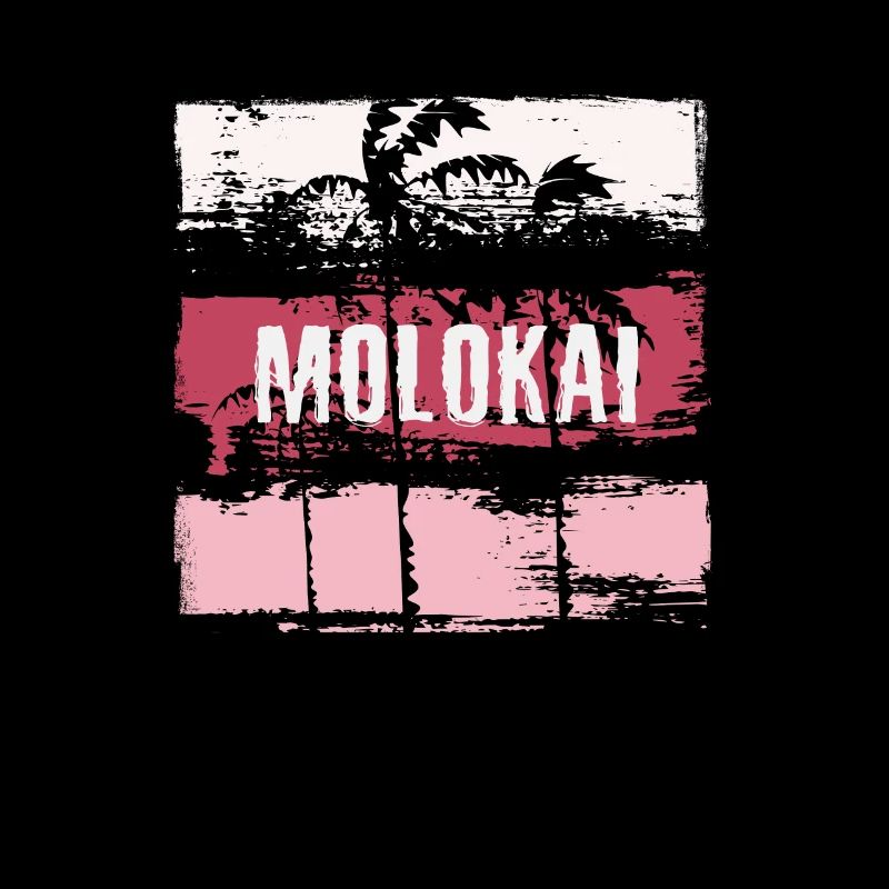 Molokai Hawaii Vacation Souvenir Abstract Artistic
