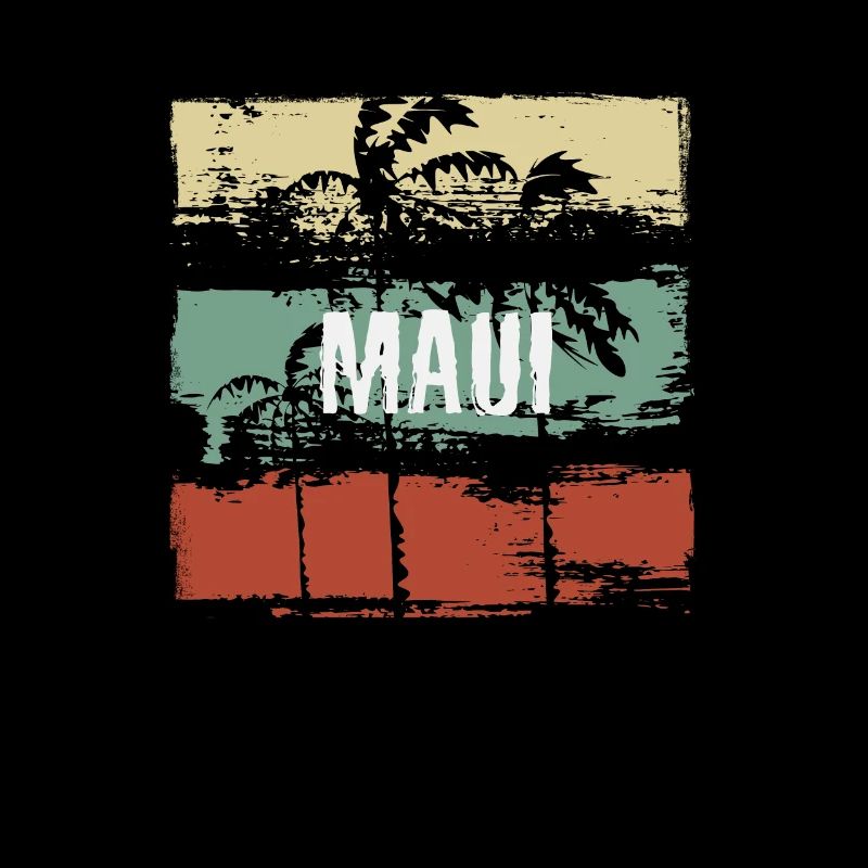 Maui Hawaii Artistic Vacation Souvenir Abstract