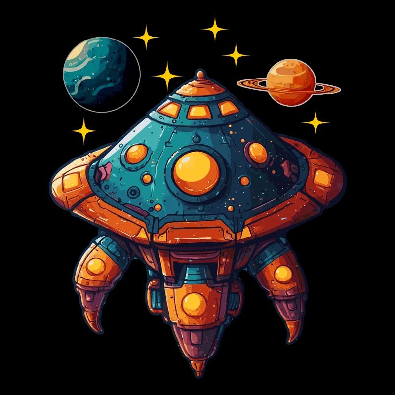 Soucoupe volante de vaisseau spatial imaginative