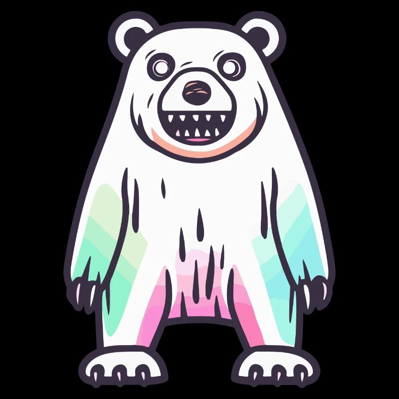 Eisbär Halloween Comic Zombie