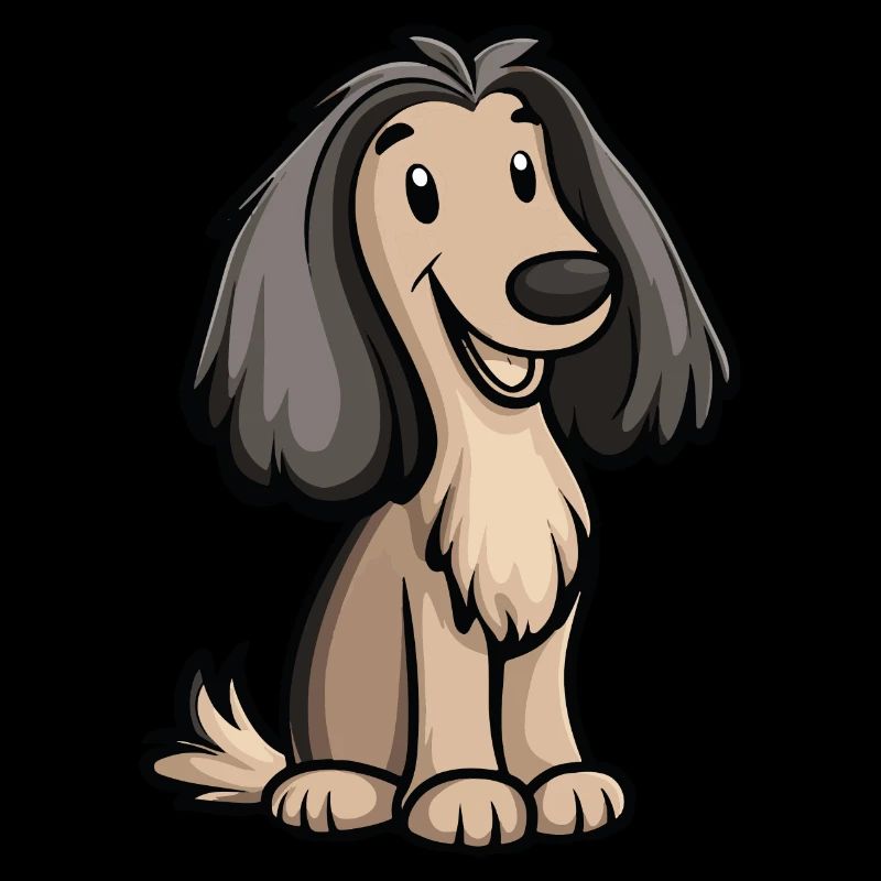 Afghan Hound Dog Comic Baby