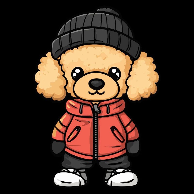 Caniche Chien Hiver