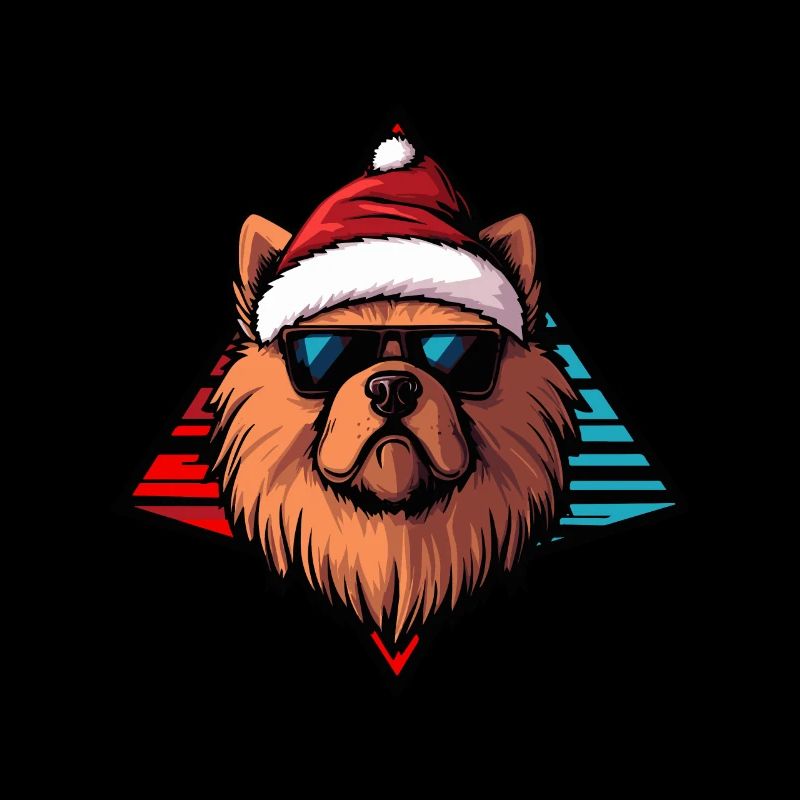 Chow Chow Chien Noël Cool