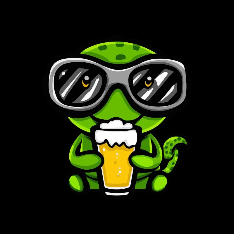 Chameleon Apres Ski Bier Comic