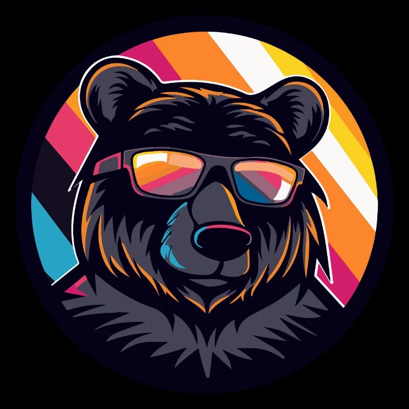 Bär Comic Cool Sommer