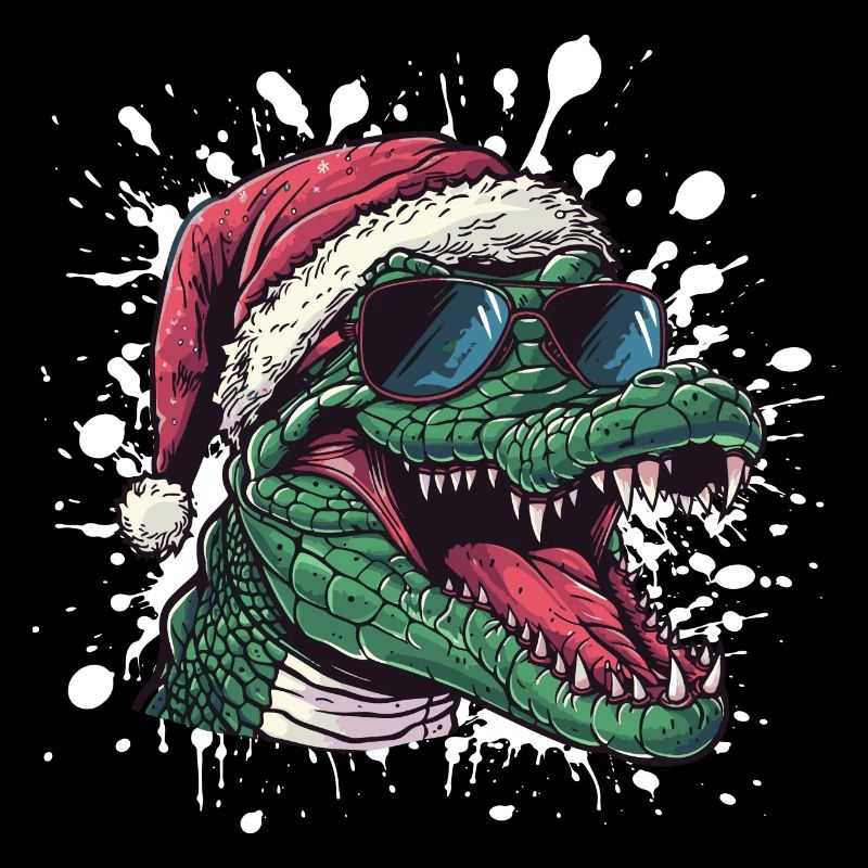 Alligator Noël drôle