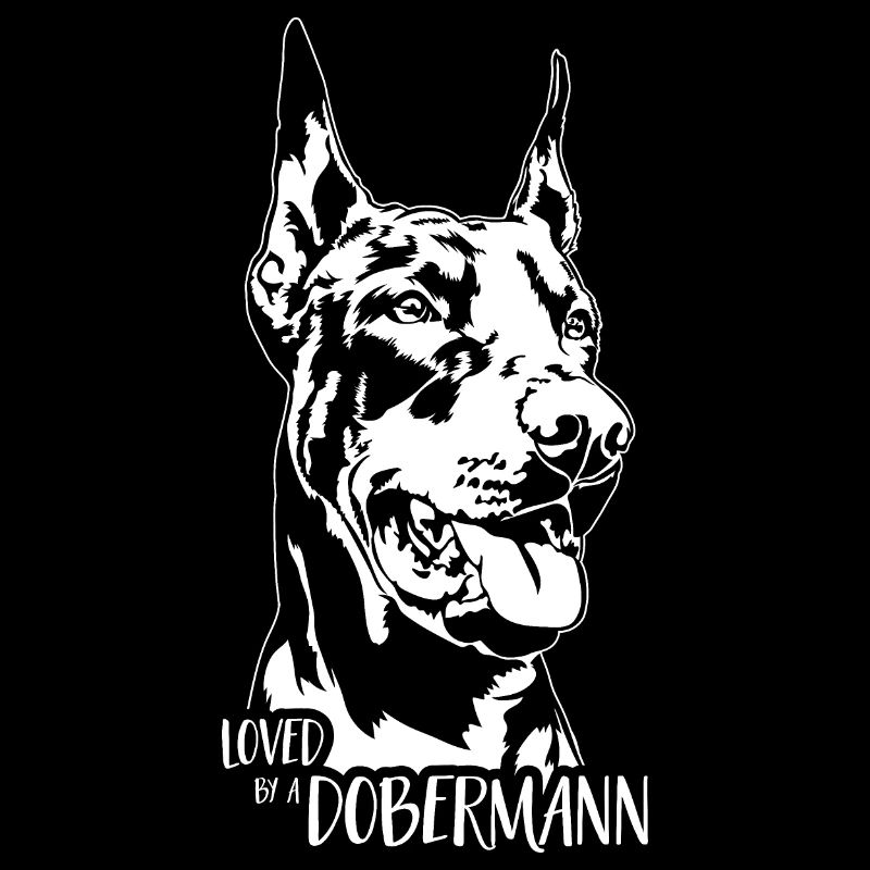 Loved by a Dobermann Hundespruch Wilsigns