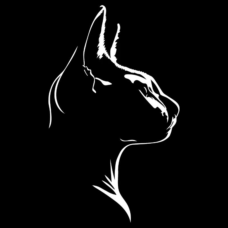 Sphynx Katze Katzen Silhouette Wilsigns