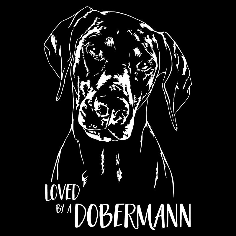 Loved by a Dobermann Hundespruch Wilsigns