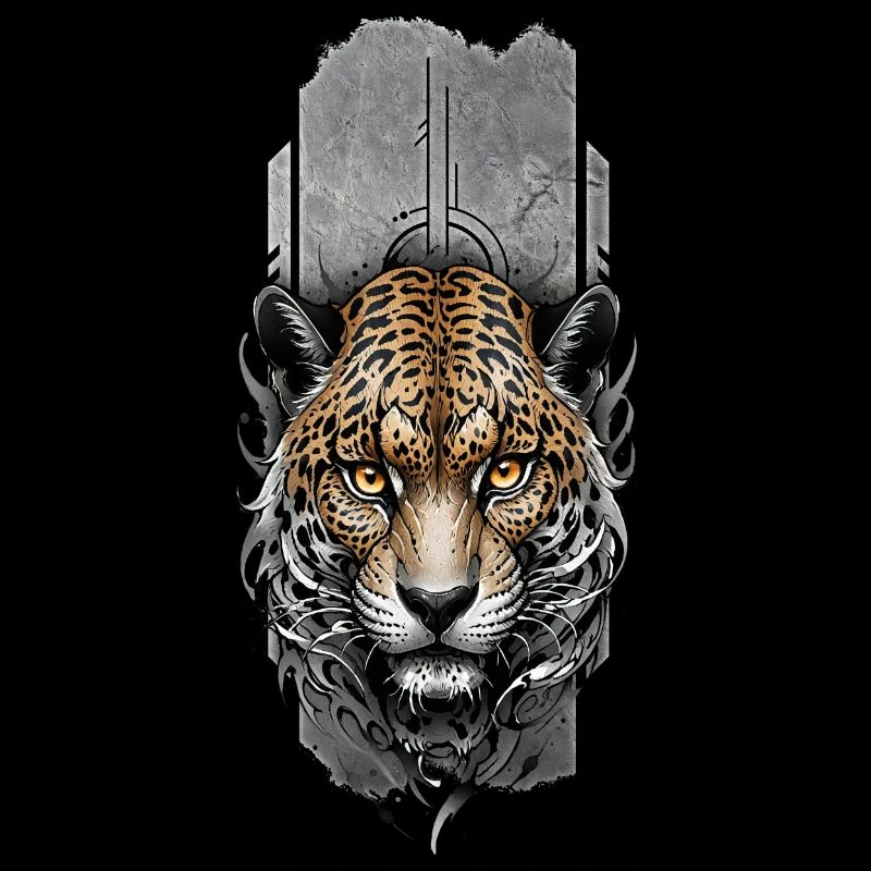 Fierce Majesty: Intense Jaguar Head