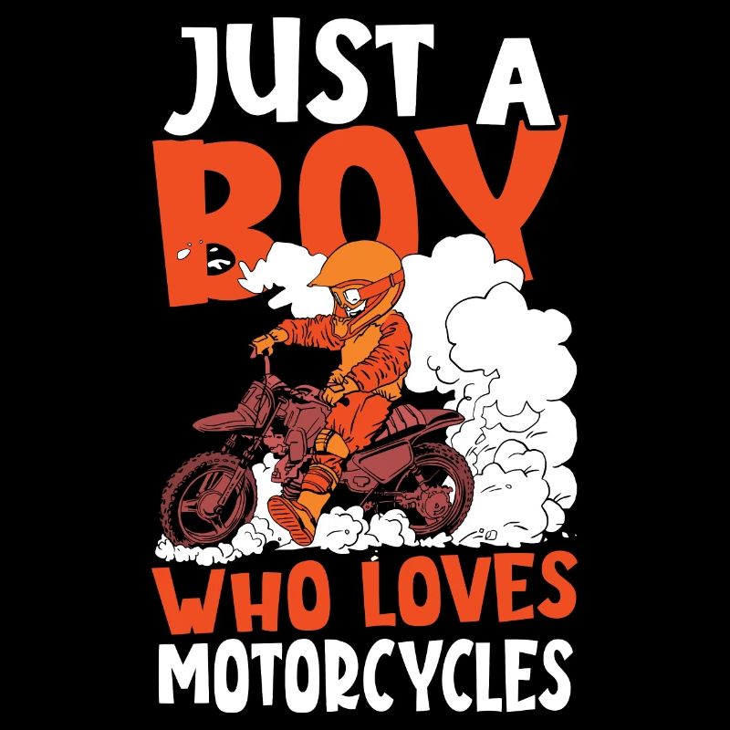 Nur ein Junge, der Motorräder liebt