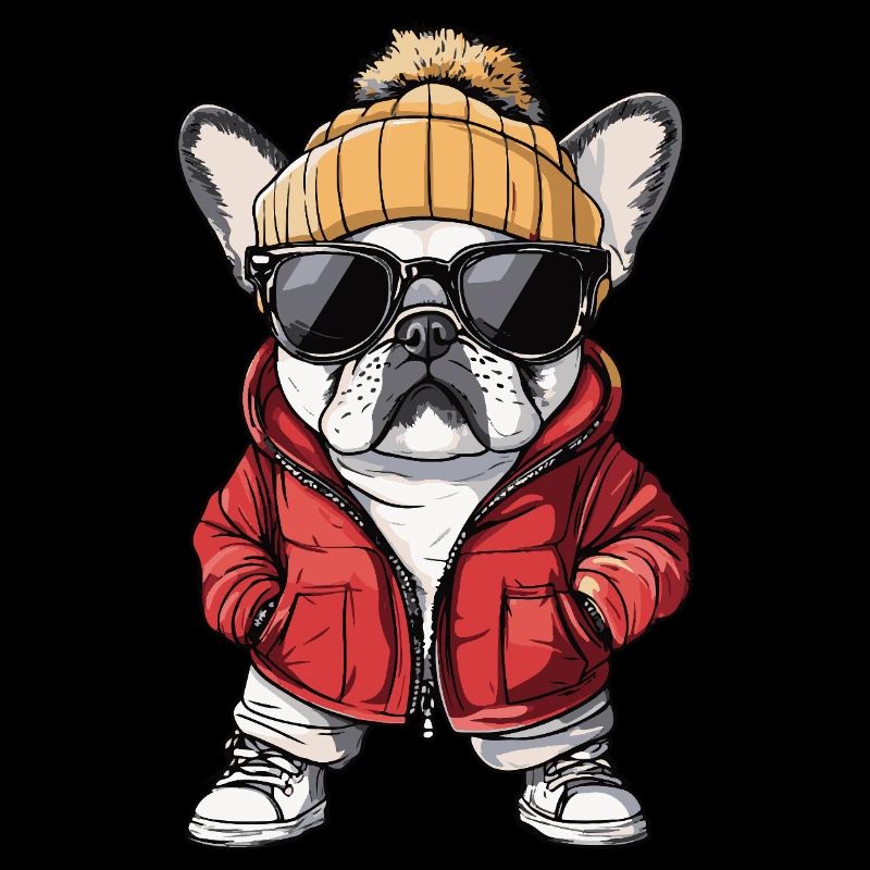 Buldog Français Chien Bande Dessinée Cool