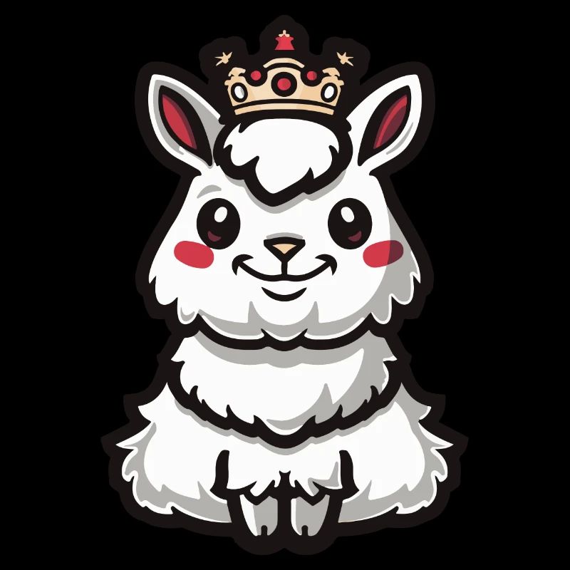 Alpaka Llama Comic Krone