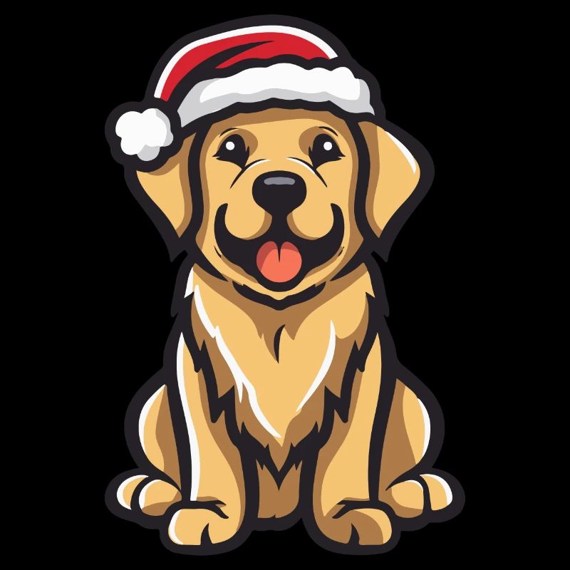 Golden Retriever Chien Noël Drôle