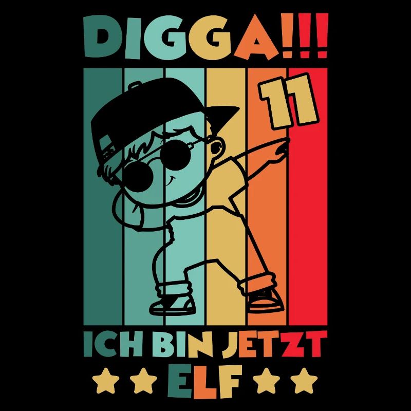 Digga Ich Bin 11 Jahre 11 Geburtstag Dabbing Junge