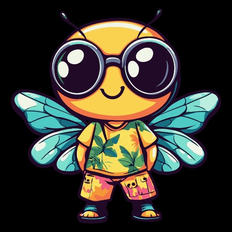 Libelle Comic Urlaub