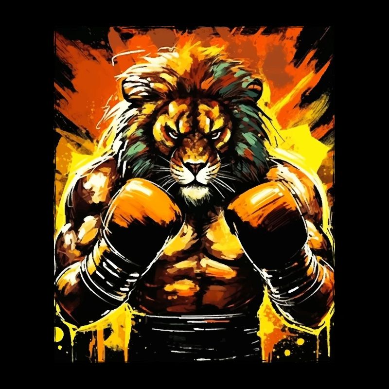 Boxe boxeur Lion