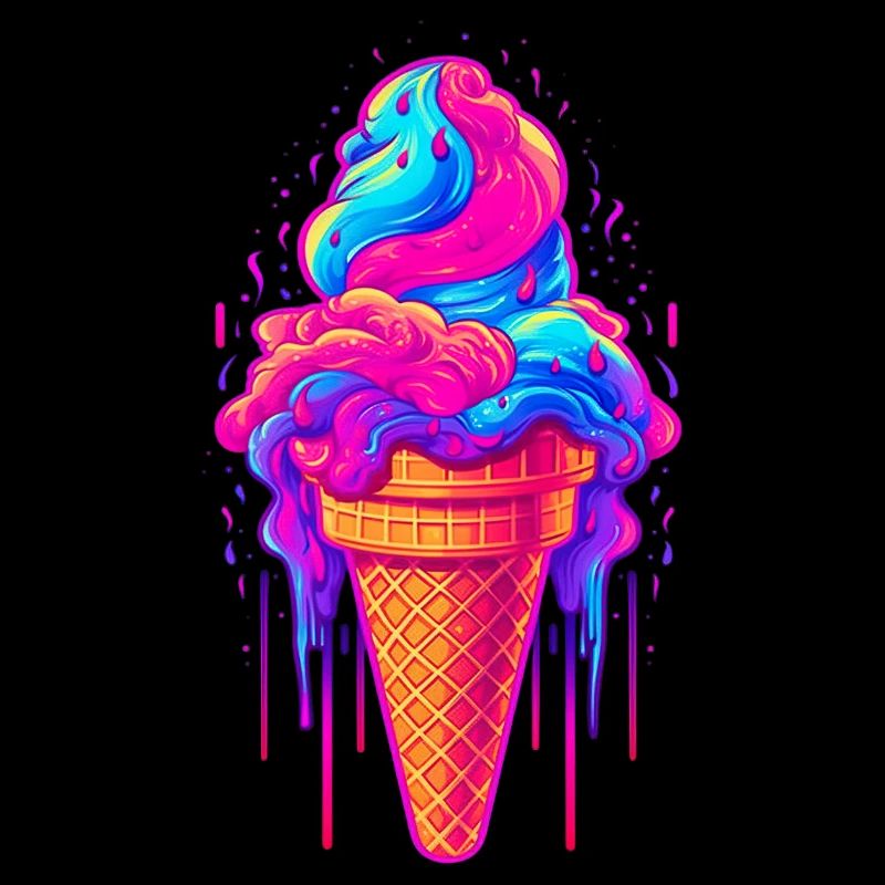 Retro Eiscream Eis Waffeleis für eine Eis