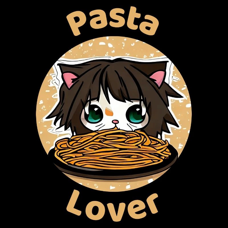 Pasta lover cat