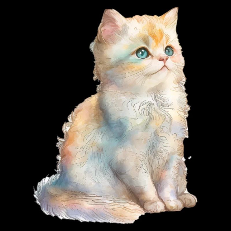 Chat Aquarelle Mignon