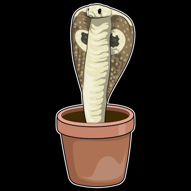 Pot de fleurs de serpent