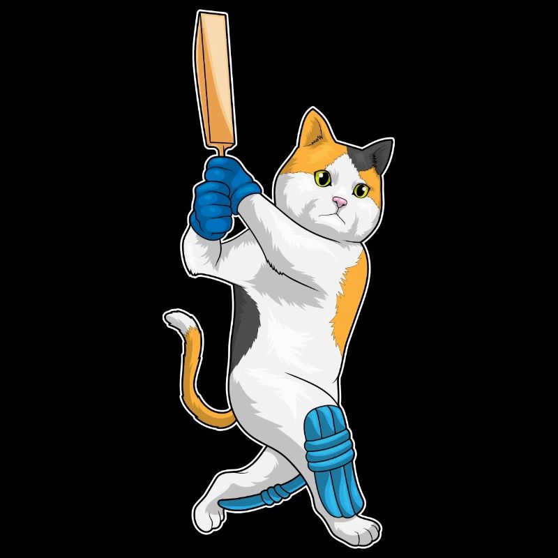 Katze Cricket Cricketschläger