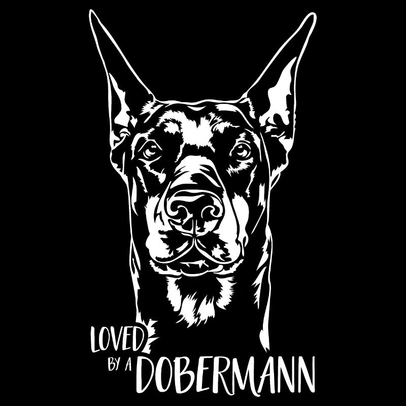Loved by a Dobermann Hundespruch Wilsigns