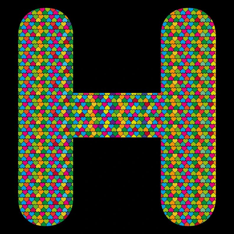 Buntes Herz H Design – Einzigartig & Stylisch!