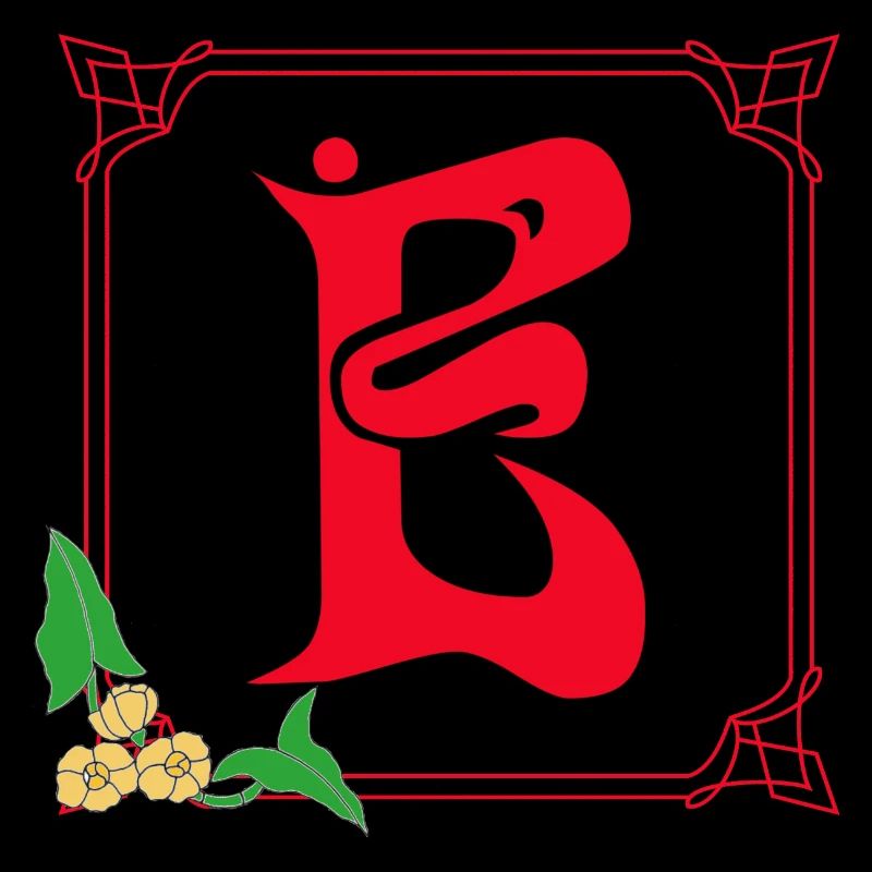 Art Nouveau E Rouge
