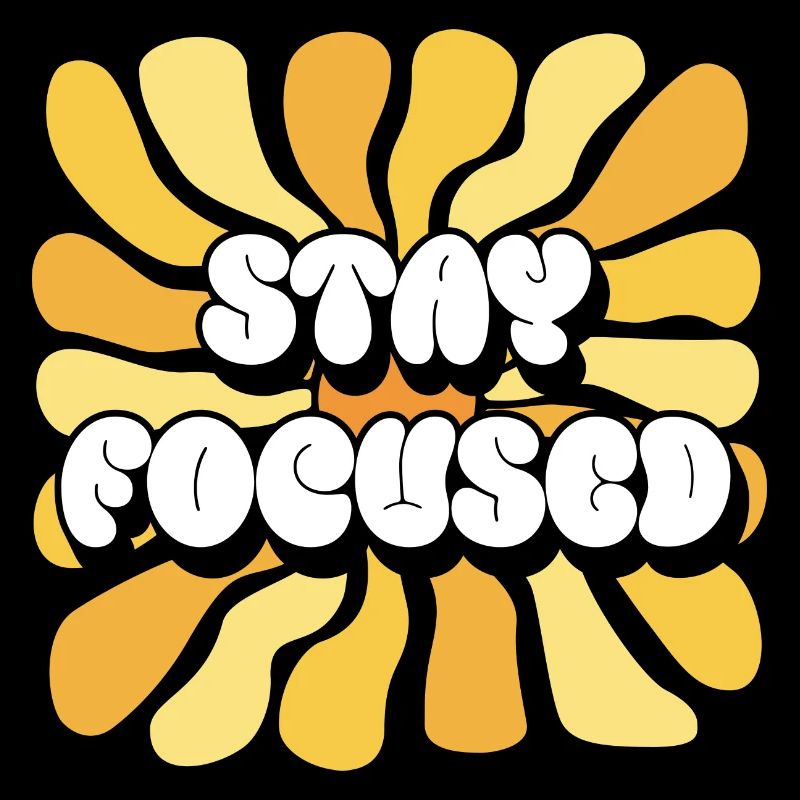 Restez concentré Affirmations positives Tournesol