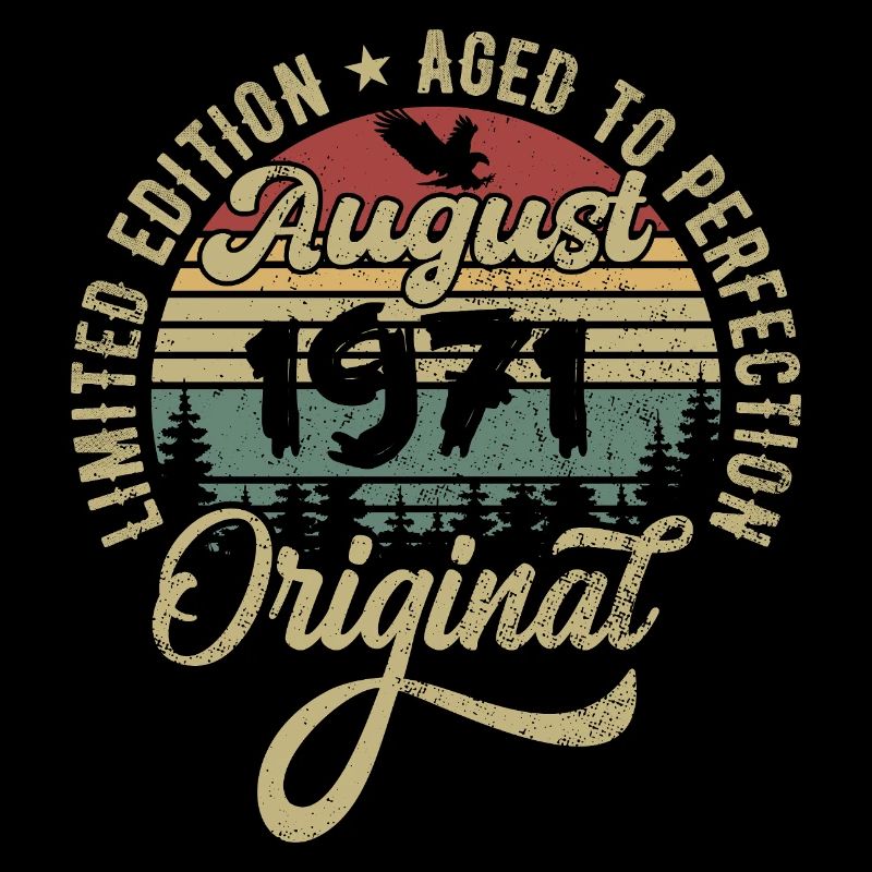 August 1971 Geburtstagsgeschenk August 1971 August