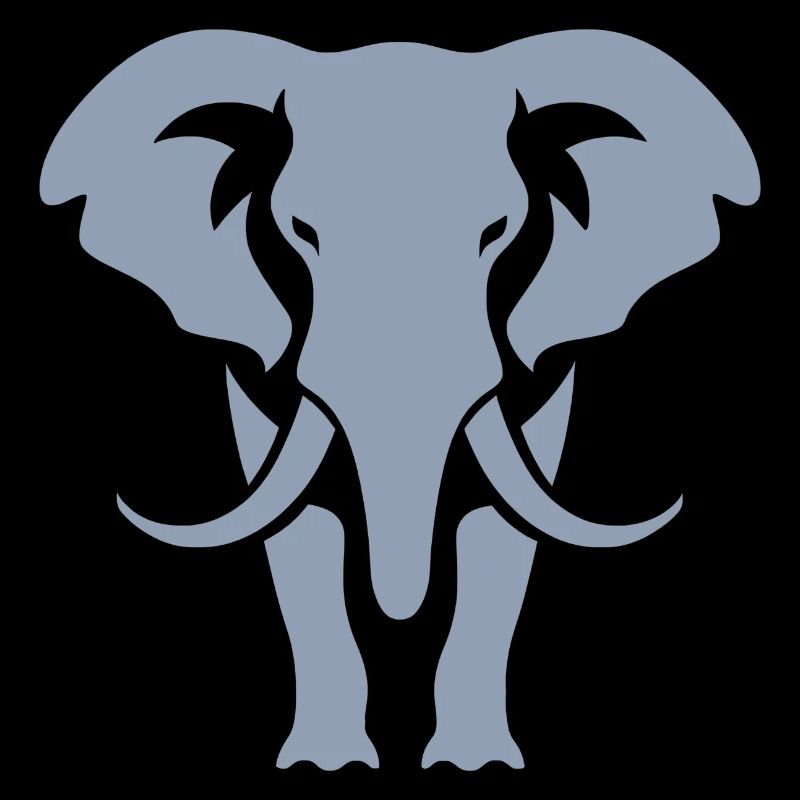 Logo blanc Elephant Silhouette