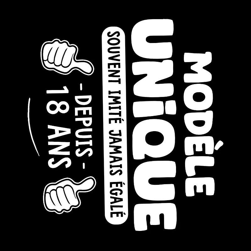 anniversaire 18 ans modèle unique -18 ans majorité