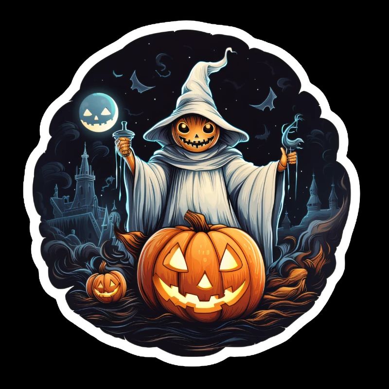 Sorcier citrouille Halloween