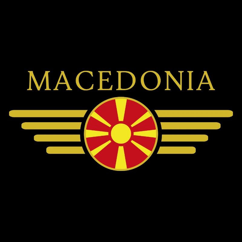 J’aime la Macédoine, T-shirt design de style élégance