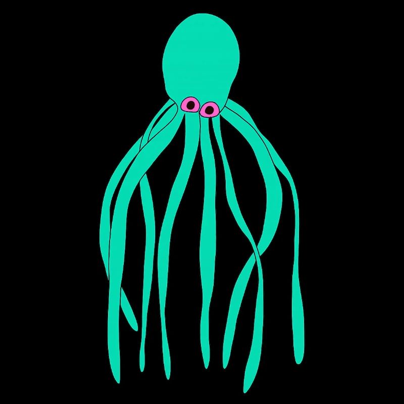 Turquoise Octopus Pop Art Print