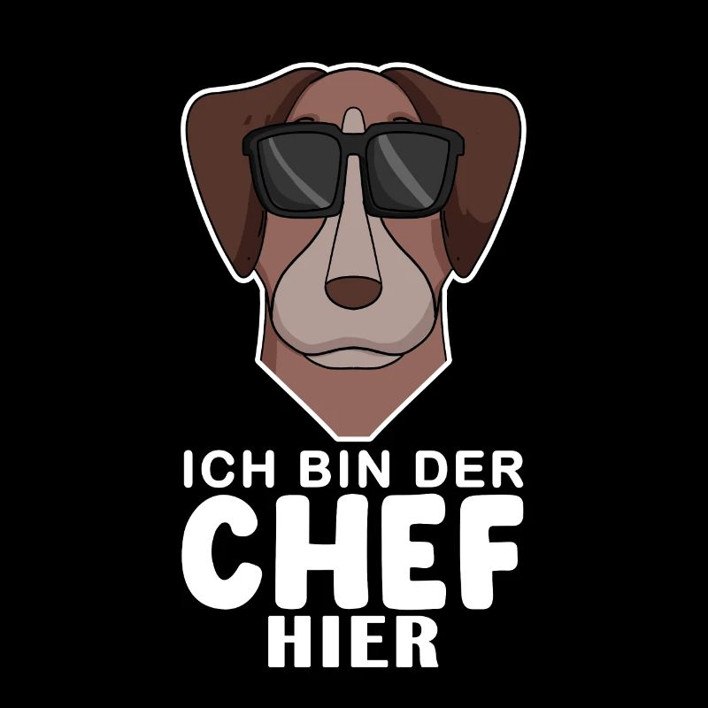 Chef Spruch Anführer Hund Pointer Motiv