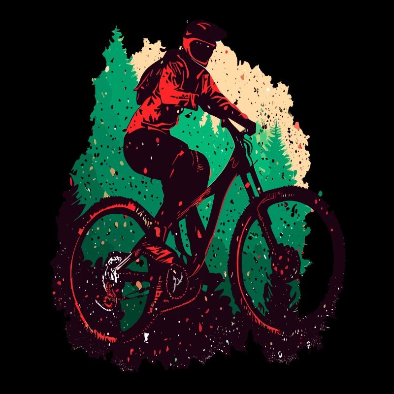 Vintage Mountainbiker MTB Radfahrer