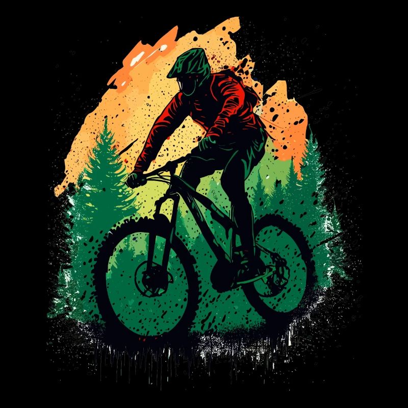 Vintage VTT VTT Cycliste de descente