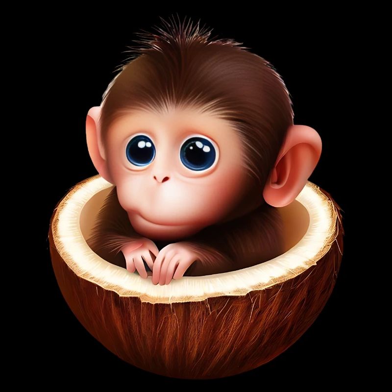 Singe dans une noix de