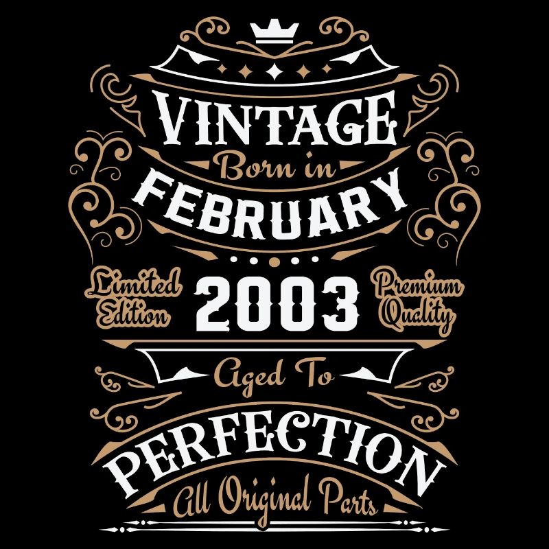 Vintage February 2003, retro birthday gift