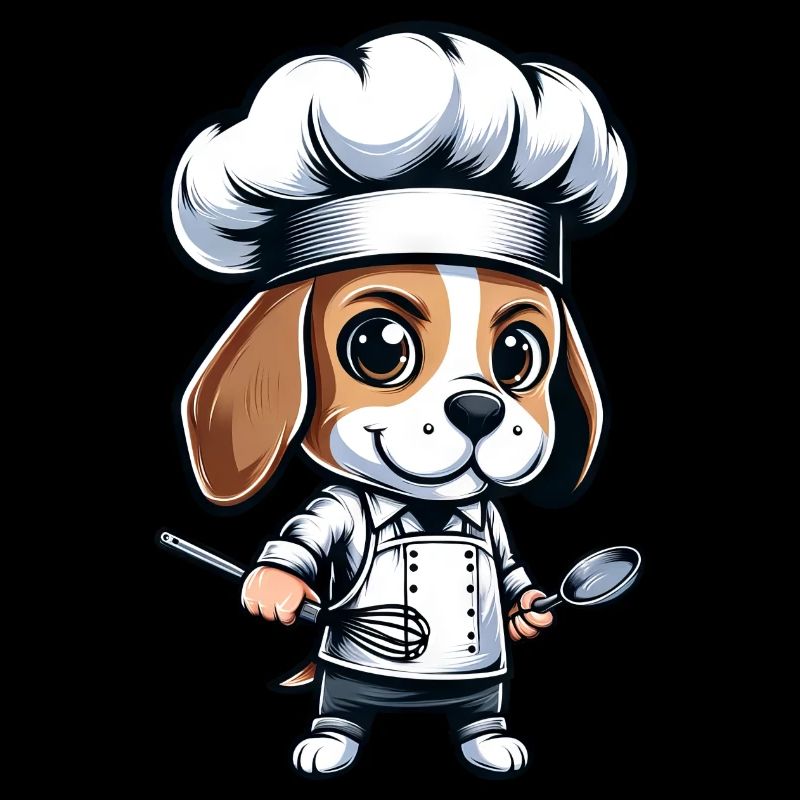 Conception de bande dessinée mignonne Beagle Chef