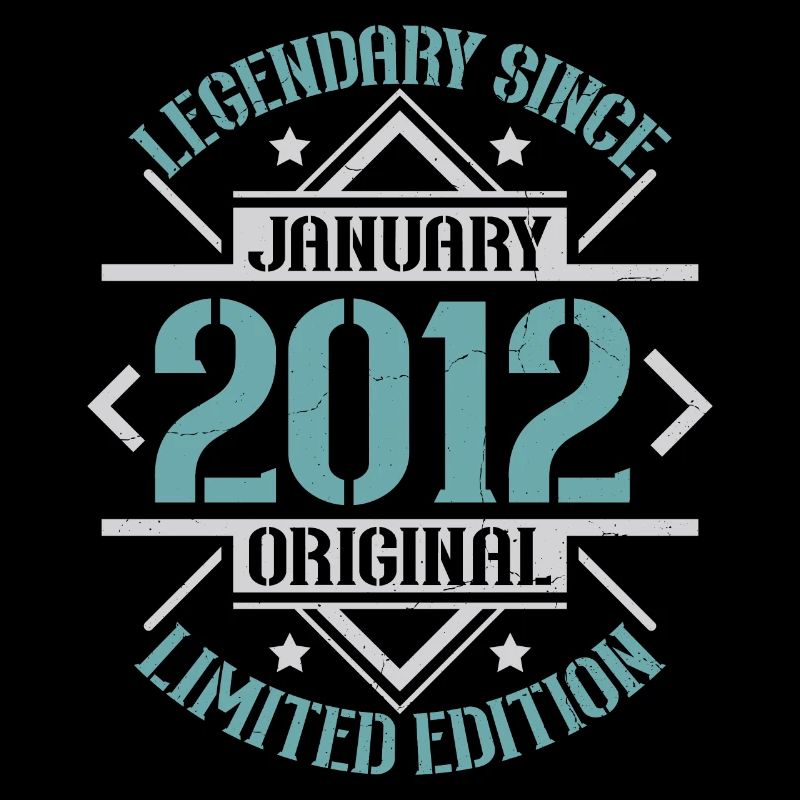 Janvier 2012 Vintage Anniversaire Rétro Cadeau