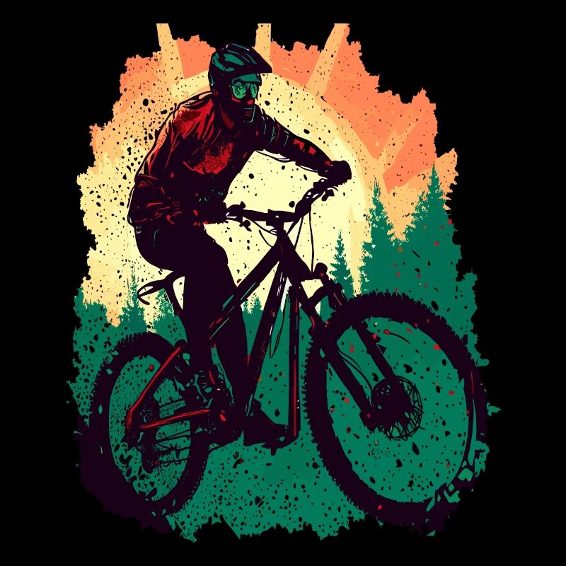 Vintage Mountain Biker VTT Cycliste de descente