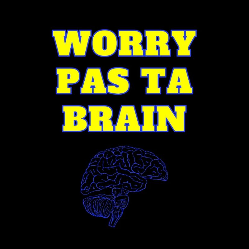 Yellow and Blue Worry Pas Ta Brain