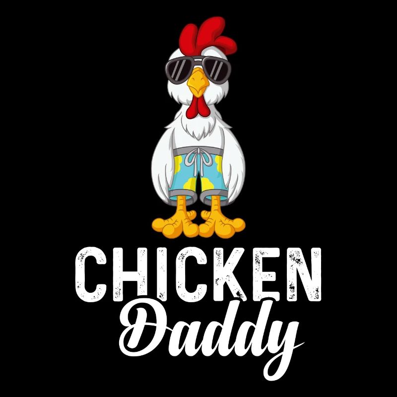 Ein lustiger Chicken Daddy mit der Sonnenbrille